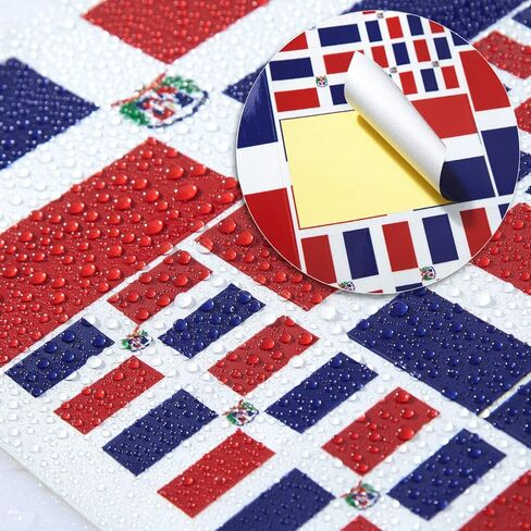 3 عبوات من ملصقات علم الدومينيكان - ملصقات سيارات من الفينيل عاكسة لأعلام الدومينيكان - لممتص الصدمات المقاوم للماء لنافذة السيارة (12 × 8.5 بوصة) in Kuwait