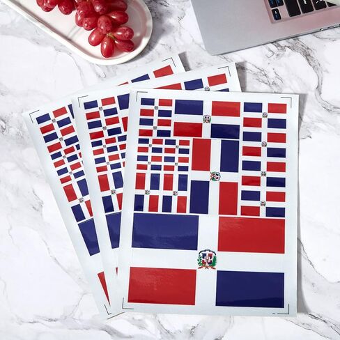 3 عبوات من ملصقات علم الدومينيكان - ملصقات سيارات من الفينيل عاكسة لأعلام الدومينيكان - لممتص الصدمات المقاوم للماء لنافذة السيارة (12 × 8.5 بوصة) in Kuwait