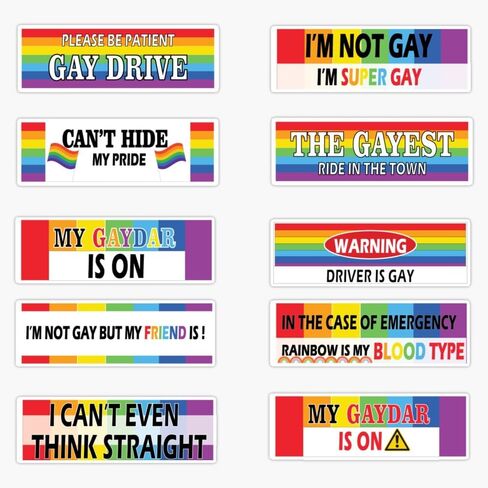 الأصلي مضحك مثلي الجنس LGBT المزحة الوفير لشاحنة سيارات مركبة أو الأمتعة ملصقات للسيارة متعددة الأشكال ملصق حائط من الفينيل‏ 5" in Kuwait