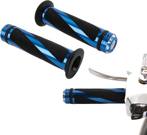 Motorcycle 7/8" 22MM Hand Grips Handlebar Gel - PSLER for Sportster 883 Street Bike Dirt Bike Cruiser and Chopper(Blue) in Saudi Arabia