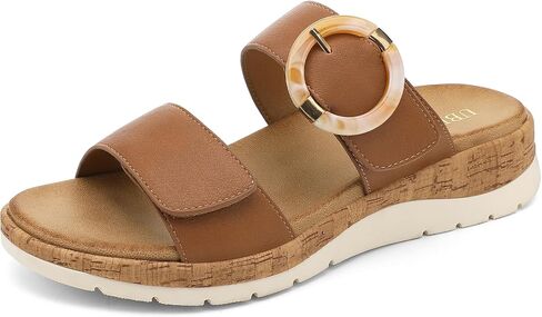 UBFEN Womens Flat Sandals Slides With Arch Support Comfy Walking Wedge Cushion Summer Shoes in Kuwait