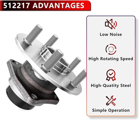 512217 (زوج) مجموعة محمل محور العجلة الخلفية لسيارة Toyota Corolla 2003-2008، لـ Prius 2004-2009، لـ Matrix 2003-2008 FWD، لـ Pontiac Vibe 2003-2008 FWD، لـ Scion TC 2005-2010 FWD in Saudi Arabia
