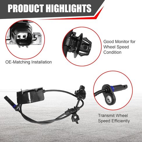4PCS ABS Wheel Speed Sensor Front Rear Right & Left Compatible with Honda Pilot 2009-2011 Replace 57470-SZA-A02 57475-SZA-A02 57450-STX-A01 57455-STX-A01 in Kuwait