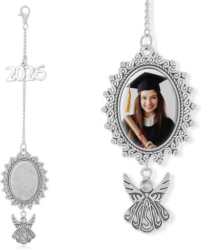 Graduation Tassel Photo Charm, Class of 2026 Custom Memorial Photo Tassel Charm Personalized DIY Grad Cap Decoration Gifts for Graduates Antique Souvenir in Saudi Arabia