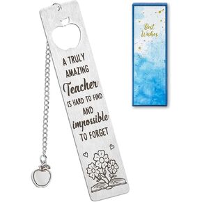 H1vojoxo Stainless Steel Engraved Bookmark - Teacher Bookmarks Appreciation Gifts Funny Bookmarks Gift for Women Men Unique Bookmarks Friendship Gifts for Women Friends Birthday Gift for Readers Teens in Kuwait