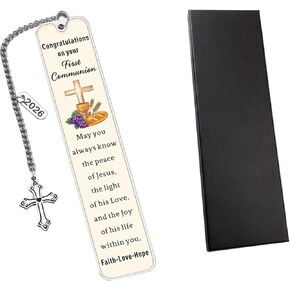 2026 Christian Bookmark,Engraved Inspirational Cross Bookmark for First Communion Baptism Confirmation, Religious Bookmarks,Christian Book Lover Gift,Religious Faith Based Gifts for Women & Men in Kuwait