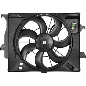 Radiator Fan Assembly fit for 2012-2013 for Hyundai for Accent 1.6L 2012-2014 for Hyundai for Veloster 1.6L 2012-2017 for Kia for Rio 1.6L Engine Cooling Fan 620442, 622590 in Kuwait