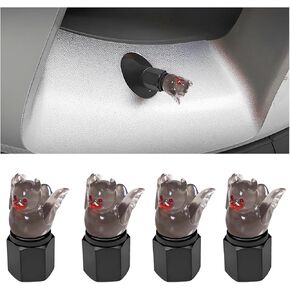 4PCS Black Devil Shaped Tire Valve Stem Caps for Car, Universal Car Accessories for All Cars, Tire Valve Cap Round Air Caps Cover Universal Stem Caps for Car Truck SUV Motorcycle Bicycle in Kuwait