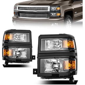 Front Headlight Assembly for 2014-2015 Chevy Silverado Pickup - Replacement Headlamp, Front Bumper Lights in Kuwait
