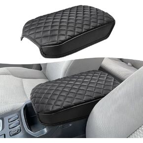 غطاء مسند ذراع وحدة التحكم المركزية KBH متوافق مع Toyota 4Runner 2003-2009، ملحقات مخصصة، واقي وسادة غطاء وحدة التحكم الوسطى، جلد الفينيل، مضاد للخدش، أسود in Kuwait