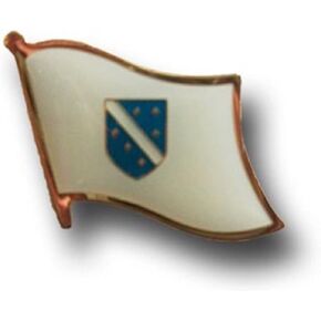 Bosnia White Shield Country Flag Bike Motorcycle Hat Cap lapel Pin in Kuwait