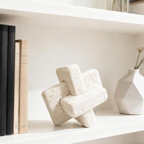 FlidRunest 3 ربط عقدة النحت ديكور لطاولة القهوة، الراتنج عقدة التماثيل ديكور المنزل للجرف، الطراز الحديث بوهو تمثال طاولة القهوة ديكور الحلي عقدة لغرفة المعيشة، سطح المكتب، رف الكتب in Kuwait