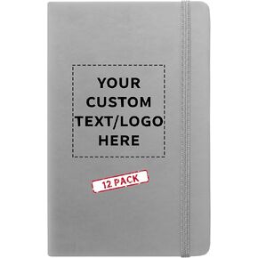 DISCOUNT PROMOS 24 Barrington Hardcover Journals with Band Pack - Customizable Text, Logo - 80 pages, Shimmer Cover, Ribbon bookmark - Black in Kuwait