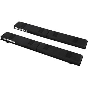 DORSAL Roof Rack Crossbar Folding Pads Lightweight Anti-Vibration - Pack of 2 for Kayak Canoe Surfboard Paddle Board SUP Snow Board Polyester 29" Inch Black in Kuwait