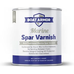ورنيش Boat-Armor Marine Gloss Spar - ورنيش بحري مُعاد تصميمه لحماية قاربك بالكامل مع حماية فائقة من الأشعة فوق البنفسجية والرطوبة. - مطفي، كوارت (32 أونصة) in Kuwait