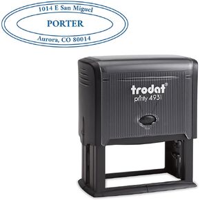 ختم مطاطي بيضاوي ذاتي التحبير للعنوان - حبر أزرق in Kuwait