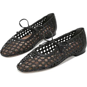 SOVANYOU Womens Ballet Flats Mesh Mary Janes Woven Flats Square Toe Strap Ballerina Flat Comfortable Dress Casual Flat Shoes in Kuwait