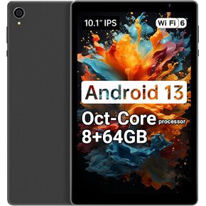 تابلت ApoloSign Android 13، تابلت 10.1 بوصة مع معالج ثماني النواة، ذاكرة وصول عشوائي 8(4+4) جيجابايت، توسيع حتى 128 جيجابايت، بطارية طويلة الأمد، وواي فاي 6، بلوتوث، مستشعر G، كاميرا مزدوجة، معتمد من GMS in Kuwait