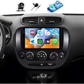 2G+32G Car Stereo for Kia Soul 2014-2019 with Wireless CarPlay Android Auto Android 13 Car Radio 9" Touch Screen Radio with Bluetooth FM RDS GPS Navigation Head Unit with Backup Camera (Manual AC) in Saudi Arabia