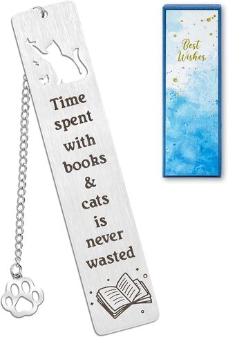 H1vojoxo Stainless Steel Engraved Bookmark - Teacher Bookmarks Appreciation Gifts Funny Bookmarks Gift for Women Men Unique Bookmarks Friendship Gifts for Women Friends Birthday Gift for Readers Teens in Saudi Arabia
