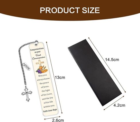 2026 Christian Bookmark,Engraved Inspirational Cross Bookmark for First Communion Baptism Confirmation, Religious Bookmarks,Christian Book Lover Gift,Religious Faith Based Gifts for Women & Men in Kuwait