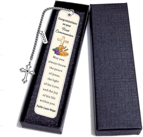2026 Christian Bookmark,Engraved Inspirational Cross Bookmark for First Communion Baptism Confirmation, Religious Bookmarks,Christian Book Lover Gift,Religious Faith Based Gifts for Women & Men in Kuwait