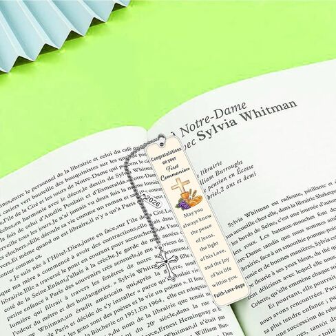 2026 Christian Bookmark,Engraved Inspirational Cross Bookmark for First Communion Baptism Confirmation, Religious Bookmarks,Christian Book Lover Gift,Religious Faith Based Gifts for Women & Men in Kuwait