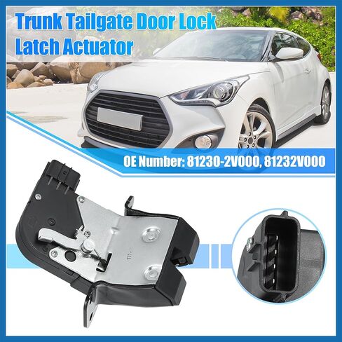 Trunk Latch Lock Actuator 81230-2V000 for Hyundai Veloster 12-17 1.6L V4 Engine Tailgate Door Latch Lock Actuator Motor Rear Hatchback Trunk Lid Lock Latch Actuator Item Replace in Saudi Arabia