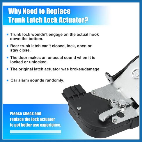 Trunk Latch Lock Actuator 81230-2V000 for Hyundai Veloster 12-17 1.6L V4 Engine Tailgate Door Latch Lock Actuator Motor Rear Hatchback Trunk Lid Lock Latch Actuator Item Replace in Saudi Arabia