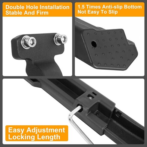 RUTU Bike Kickstand,Adjustable Adult Bicycle Kickstand for 24"-29" Ebike,Mountain Bike,Fat Tire Bike,40mm apart Aluminium Alloy Rear Kick stand in Saudi Arabia