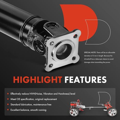 A-Premium Rear Complete Drive Shaft Prop Shaft Driveshaft Assembly Compatible with Subaru Crosstrek 2018 2019 2020 2021 2022, Automatic Transmission in Saudi Arabia
