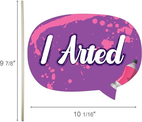 دعامات كشك الصور للحفلات الفنية المضحكة - ديكورات جدارية برسومات فنية على الجدران لحفلات أعياد الميلاد - لوازم تصوير ملونة للفتيات والأولاد والأطفال - دعامات سيلفي بالعصي - 10 قطع in Kuwait