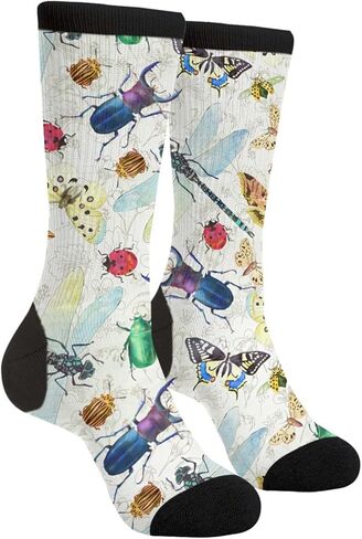 MOLIAN Insect Species Women Men Novelty Socks Funny Crazy Dress Sock in Saudi Arabia