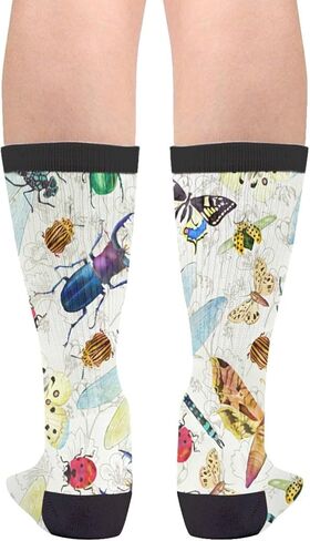 MOLIAN Insect Species Women Men Novelty Socks Funny Crazy Dress Sock in Saudi Arabia