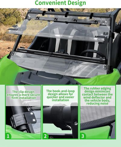 زجاج أمامي قابل للطي 3 في 1 لملحقات Kawasaki Teryx KRX KRX4 1000 2020-2025، نافذة أمامية أمامية مطلية بطبقة صلبة 1/5 بوصة، قابلة للطي وقابلة للطي لأسفل، يمكن فتحها بالكامل/إغلاقها/تهويتها in Saudi Arabia