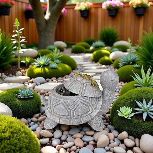 Turtle Hide A Key Outside Cute Succulent Turtle Key Hiders Outdoor Spare Fake Rock Hiding Devices Secret Holder Statue Decor Waterproof Decorative Gifts in Saudi Arabia