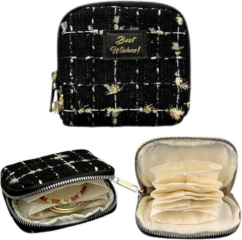 2026 New Travel Jewelry Case Portable Organizer(For Rings, Bracelets, Bangles) Small Jewelry Bags,Travel Jewelry Organizer,Valentines Gift (light pink) in Saudi Arabia
