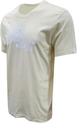 Nike Men's Sportswear Tee Just Do It Swoosh (Large, Cream Yellow/White) in Saudi Arabia