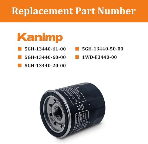 فلتر زيت 5GH-13440-20-00 5GH-13440-61-00 متوافق مع محرك Yamaha الخارجي F15 F25 F50 F60، يستبدل 5GH-13440-60-00 5GH-13440-50-00 1WD-E3440-00 in Kuwait