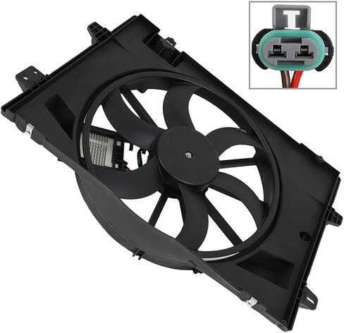 Black Radiator Fan Assembly for Mercury for Grand Marquis 2006-2011 for Ford for Crown Victoria 2006-2011 for Lincoln for Town Car 2006-2011 Driver Side/LH Electric Cooling Fan Replace 621380CU in Saudi Arabia