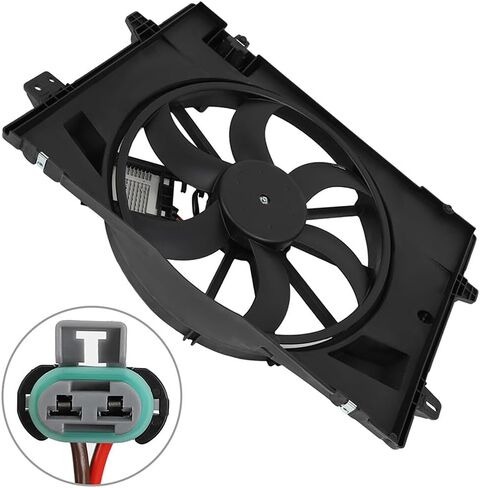Black Radiator Fan Assembly for Mercury for Grand Marquis 2006-2011 for Ford for Crown Victoria 2006-2011 for Lincoln for Town Car 2006-2011 Driver Side/LH Electric Cooling Fan Replace 621380CU in Saudi Arabia