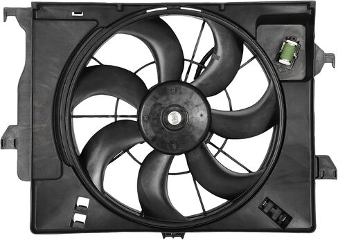 Radiator Fan Assembly fit for 2012-2013 for Hyundai for Accent 1.6L 2012-2014 for Hyundai for Veloster 1.6L 2012-2017 for Kia for Rio 1.6L Engine Cooling Fan 620442, 622590 in Kuwait