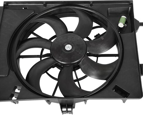 Radiator Fan Assembly fit for 2012-2013 for Hyundai for Accent 1.6L 2012-2014 for Hyundai for Veloster 1.6L 2012-2017 for Kia for Rio 1.6L Engine Cooling Fan 620442, 622590 in Kuwait