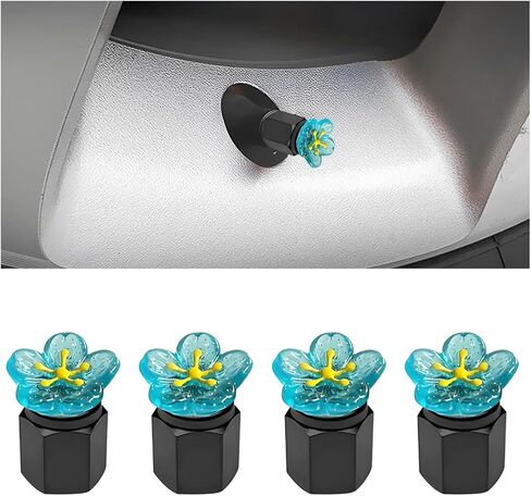 4PCS Black Devil Shaped Tire Valve Stem Caps for Car, Universal Car Accessories for All Cars, Tire Valve Cap Round Air Caps Cover Universal Stem Caps for Car Truck SUV Motorcycle Bicycle in Saudi Arabia