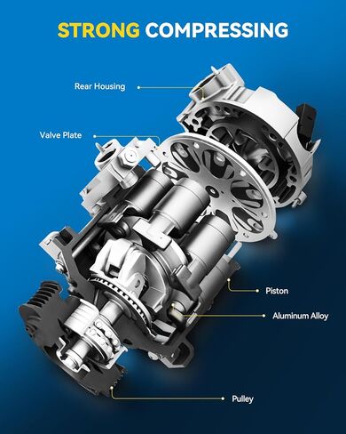 PHILTOP 98328 Air Conditioner AC Compressor with Clutch for Toyota Sequoia 2001-2007, 4Runner 2003-2009 4.7L, Tundra 2007-2009 4.7L, Lexus GX470 2003-2009 in Saudi Arabia