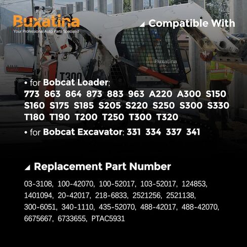 6733655 TM-08 A/C Air Conditioning Compressor for Bobcat 331 334 337 341 773 863 864 873 883 963 S150 S160 S175 S185 S205 S220 S250 S300 S330 T180 T190 T200 T250 T300 T320 103-52017 218-6833 in Kuwait