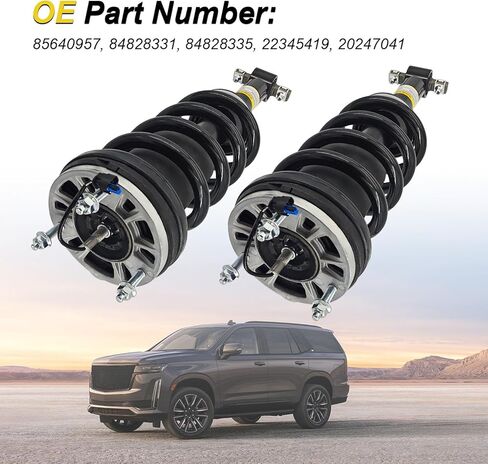 85640957 قطعتان من دعامات ممتص الصدمات الأمامية مع نظام التحكم المغناطيسي بالقيادة متوافق مع كاديلاك إسكاليد ESV، لسيارة تشيفي سوبربان تاهو، لسيارة جي إم سي يوكون XL 2021-2024، 84828335 84828331 in Kuwait