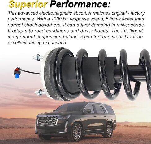85640957 قطعتان من دعامات ممتص الصدمات الأمامية مع نظام التحكم المغناطيسي بالقيادة متوافق مع كاديلاك إسكاليد ESV، لسيارة تشيفي سوبربان تاهو، لسيارة جي إم سي يوكون XL 2021-2024، 84828335 84828331 in Kuwait