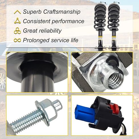 85640957 قطعتان من دعامات ممتص الصدمات الأمامية مع نظام التحكم المغناطيسي بالقيادة متوافق مع كاديلاك إسكاليد ESV، لسيارة تشيفي سوبربان تاهو، لسيارة جي إم سي يوكون XL 2021-2024، 84828335 84828331 in Kuwait