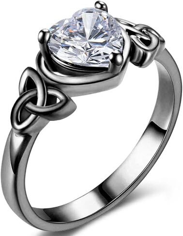 خاتم الوعد للسيدات من الذهب عيار 18 قيراط، خواتم خطوبة من كريستال تشيكوسلوفاكيا على شكل قلب للنساء، خواتم زفاف لعيد ميلادها ومجوهرات الذكرى السنوية لعيد الحب in Kuwait